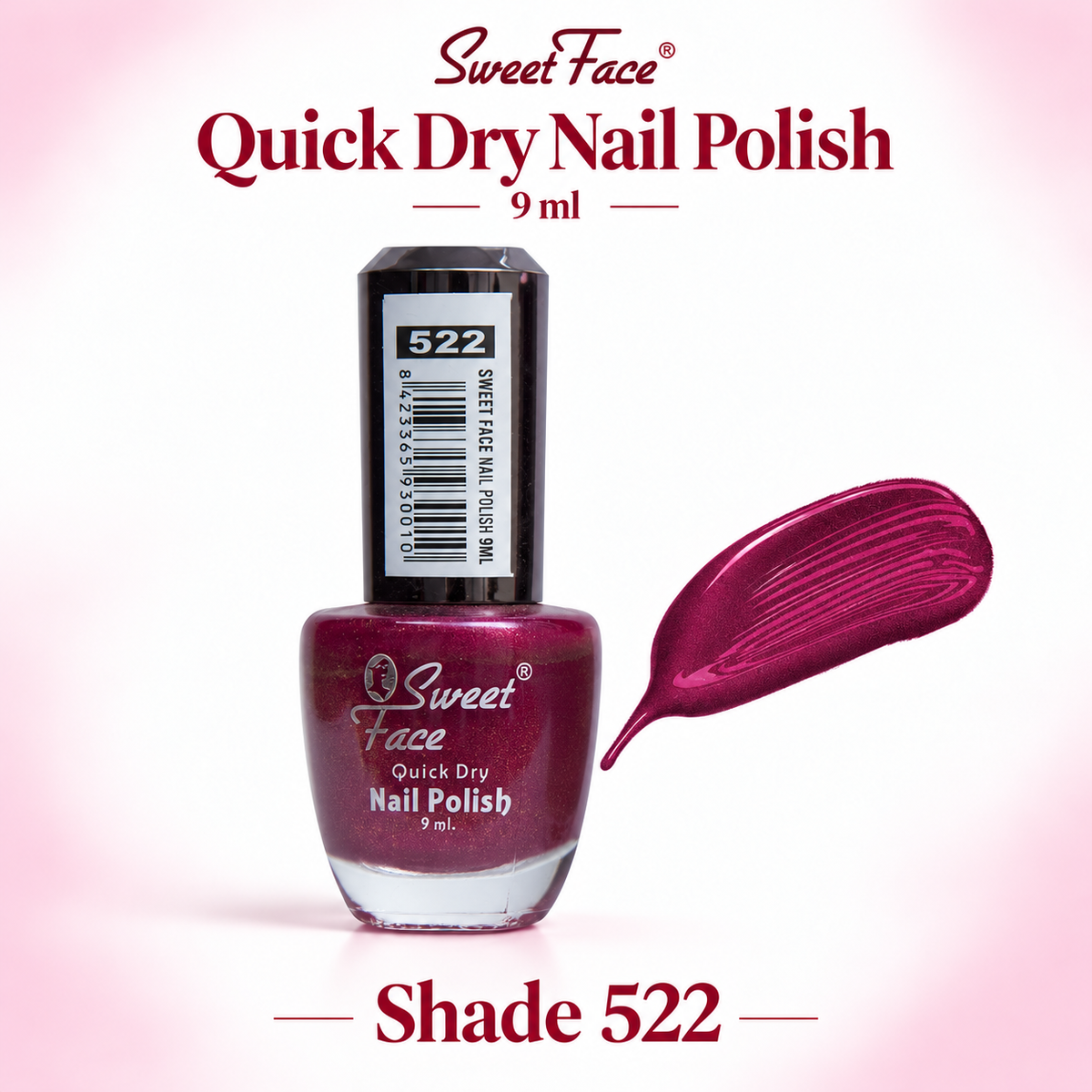 Sweetface Quick Dry Nail Polish 9ml – Shade 522