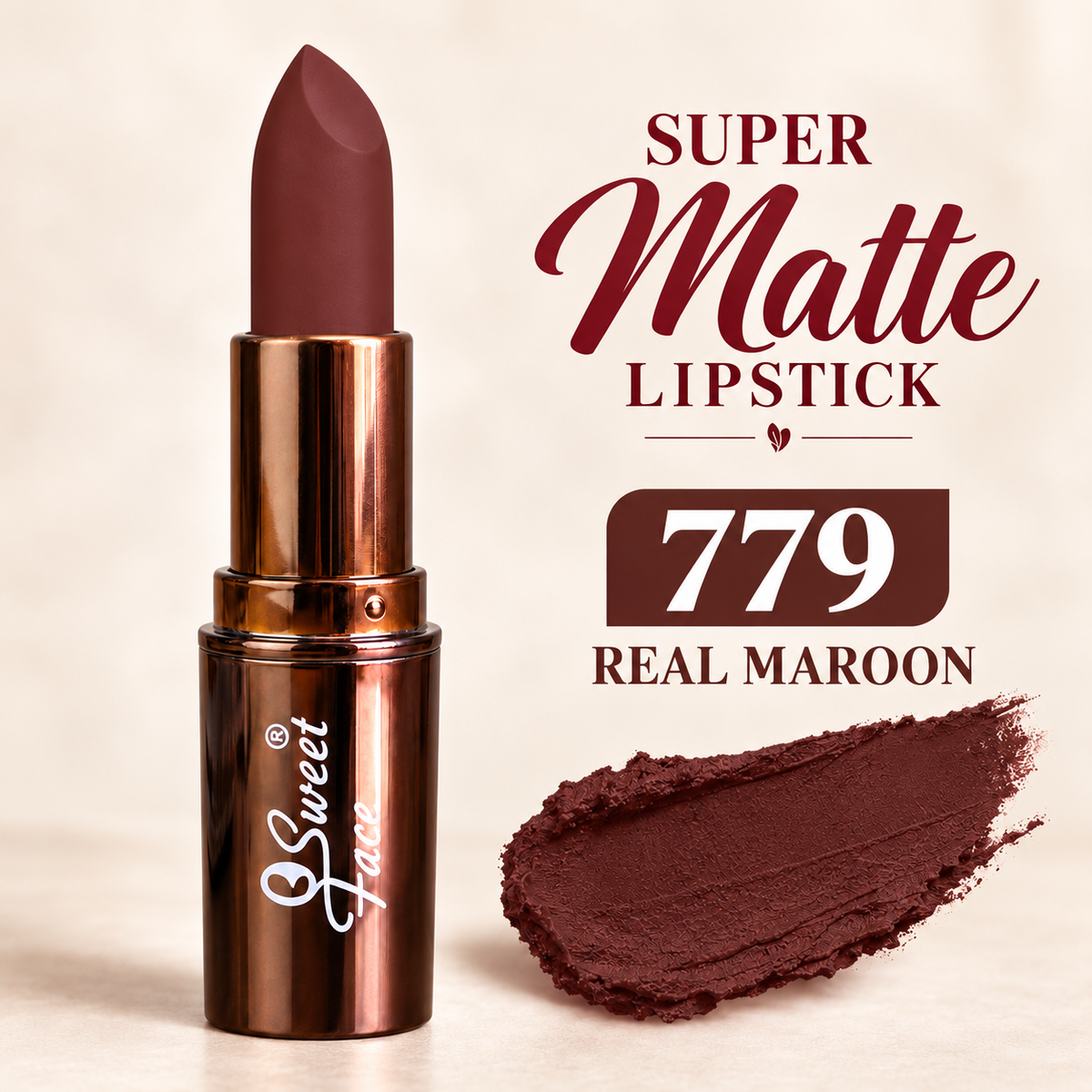 Sweetface Super Matte Lipstick – Shade 779