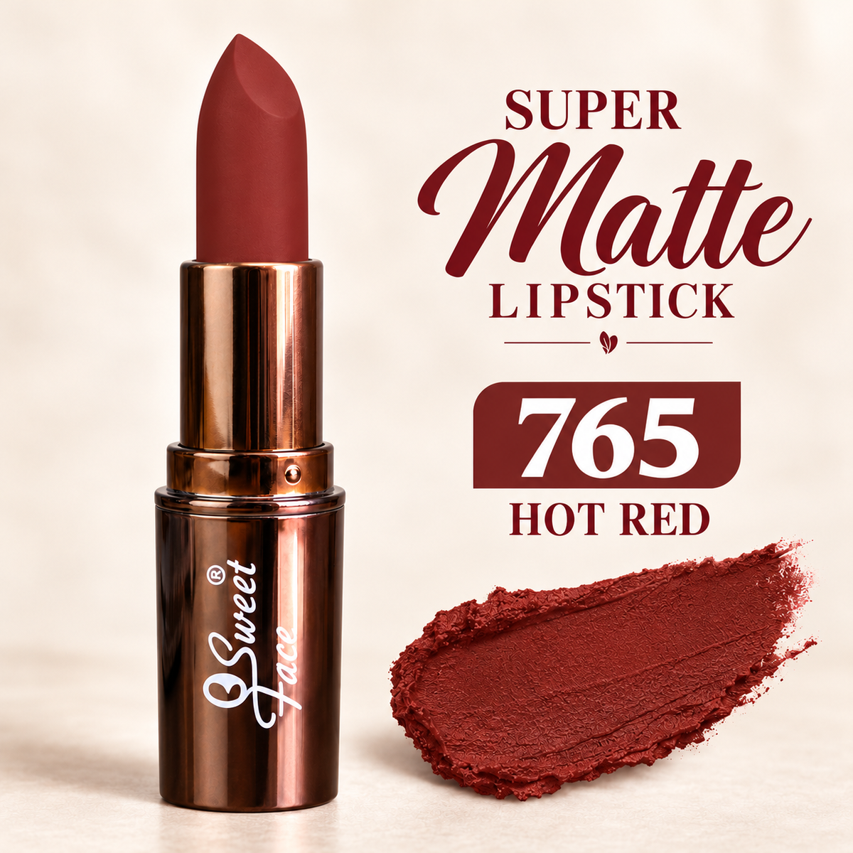 Sweetface Super Matte Lipstick – Shade 765