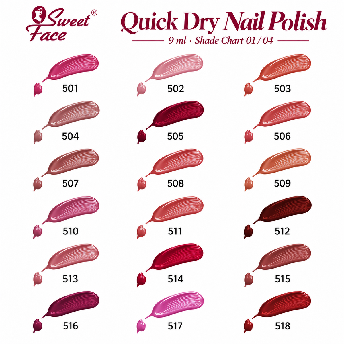 Sweetface Quick Dry Nail Polish 9ml