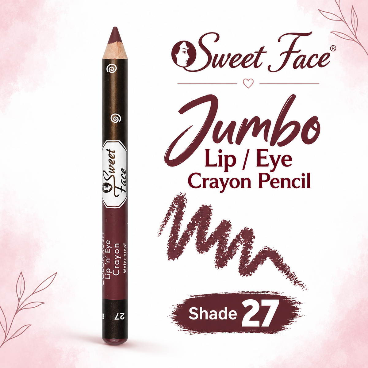 Sweetface Jumbo Lip/Eye Crayon Pencil – Shade 27