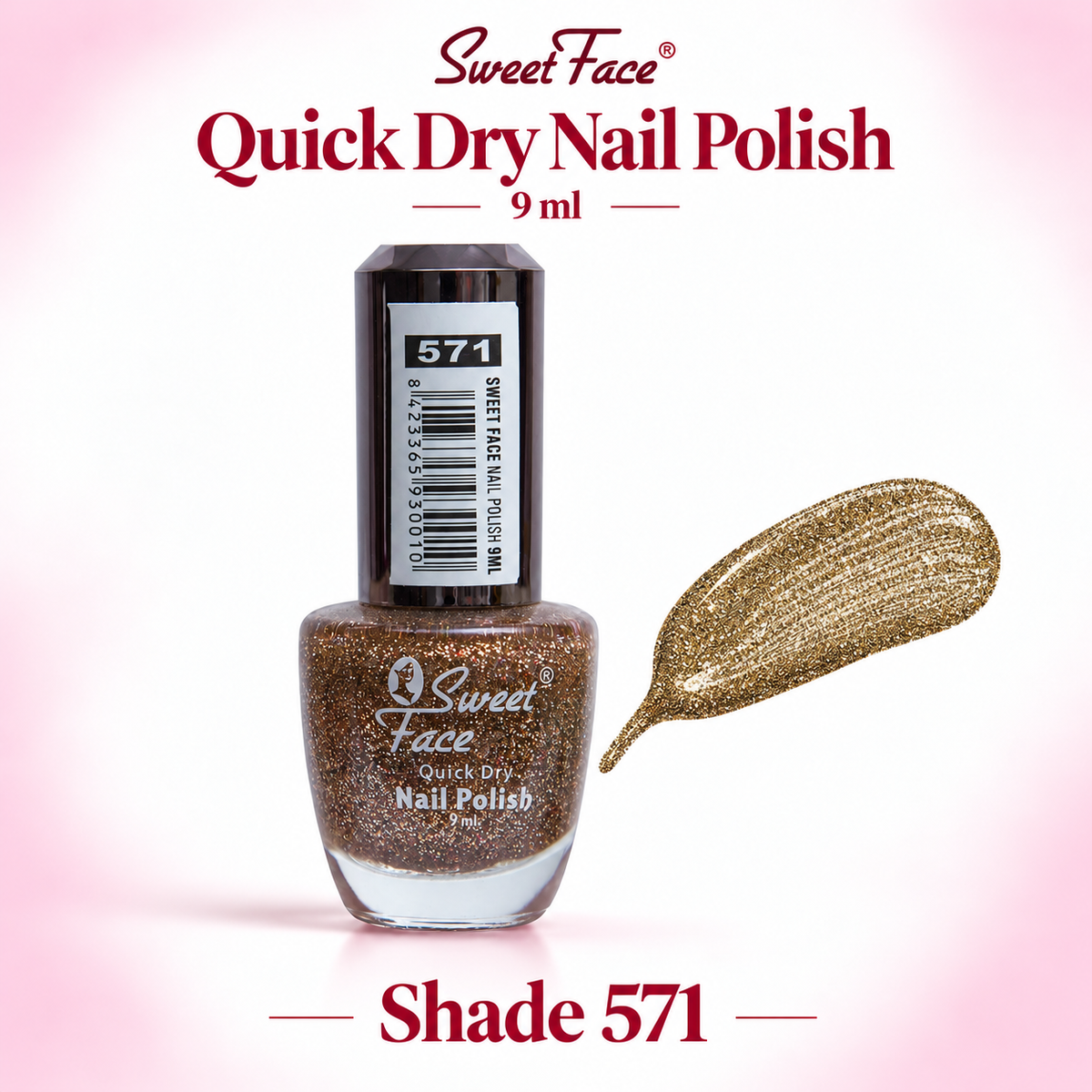 Sweetface Quick Dry Nail Polish 9ml – Shade 571