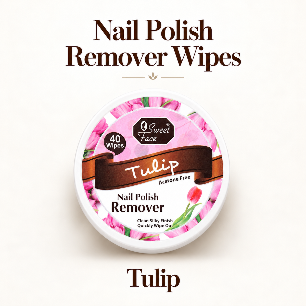 Sweetface Nail Polish Remover Wipes – Tulip