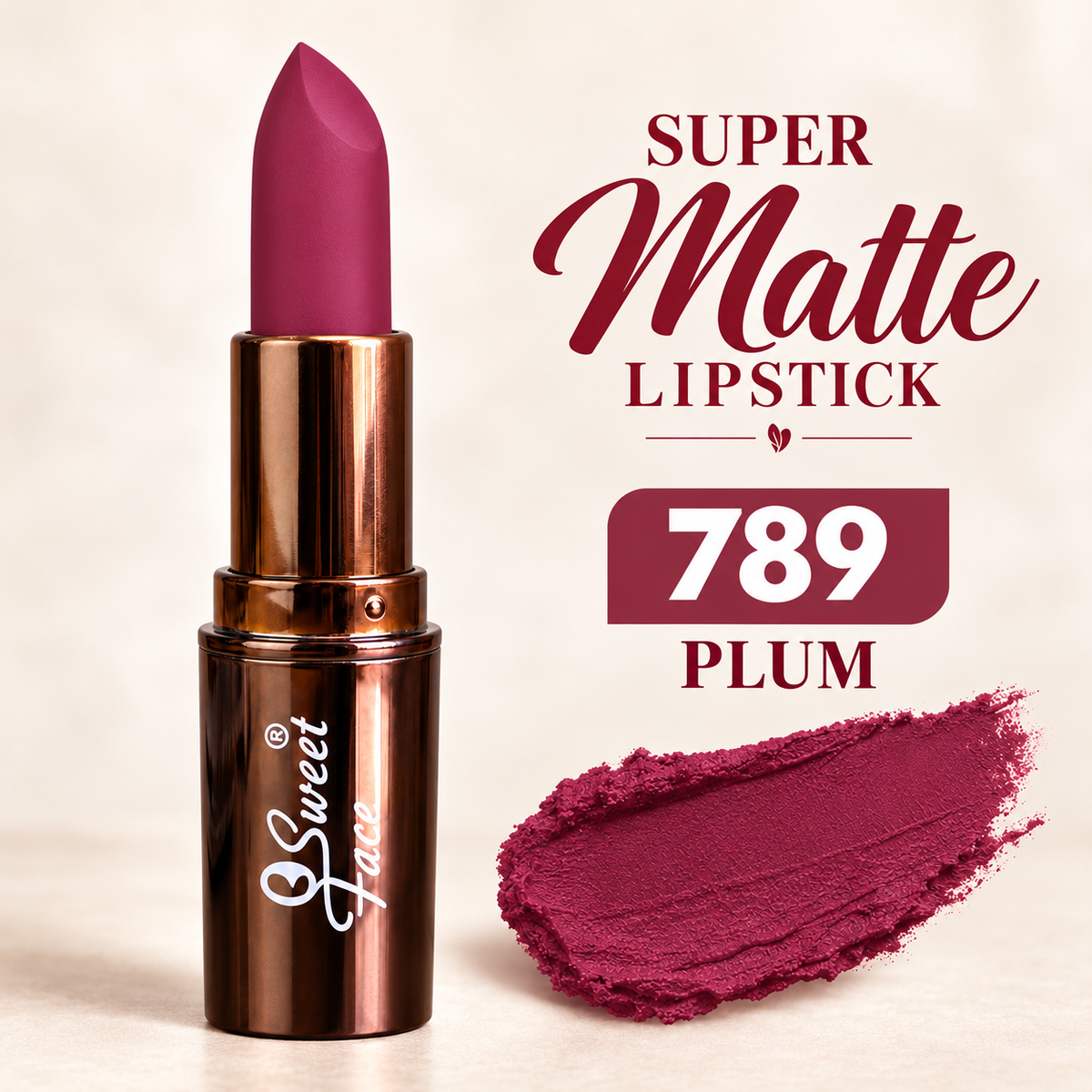 Sweetface Super Matte Lipstick – Shade 789