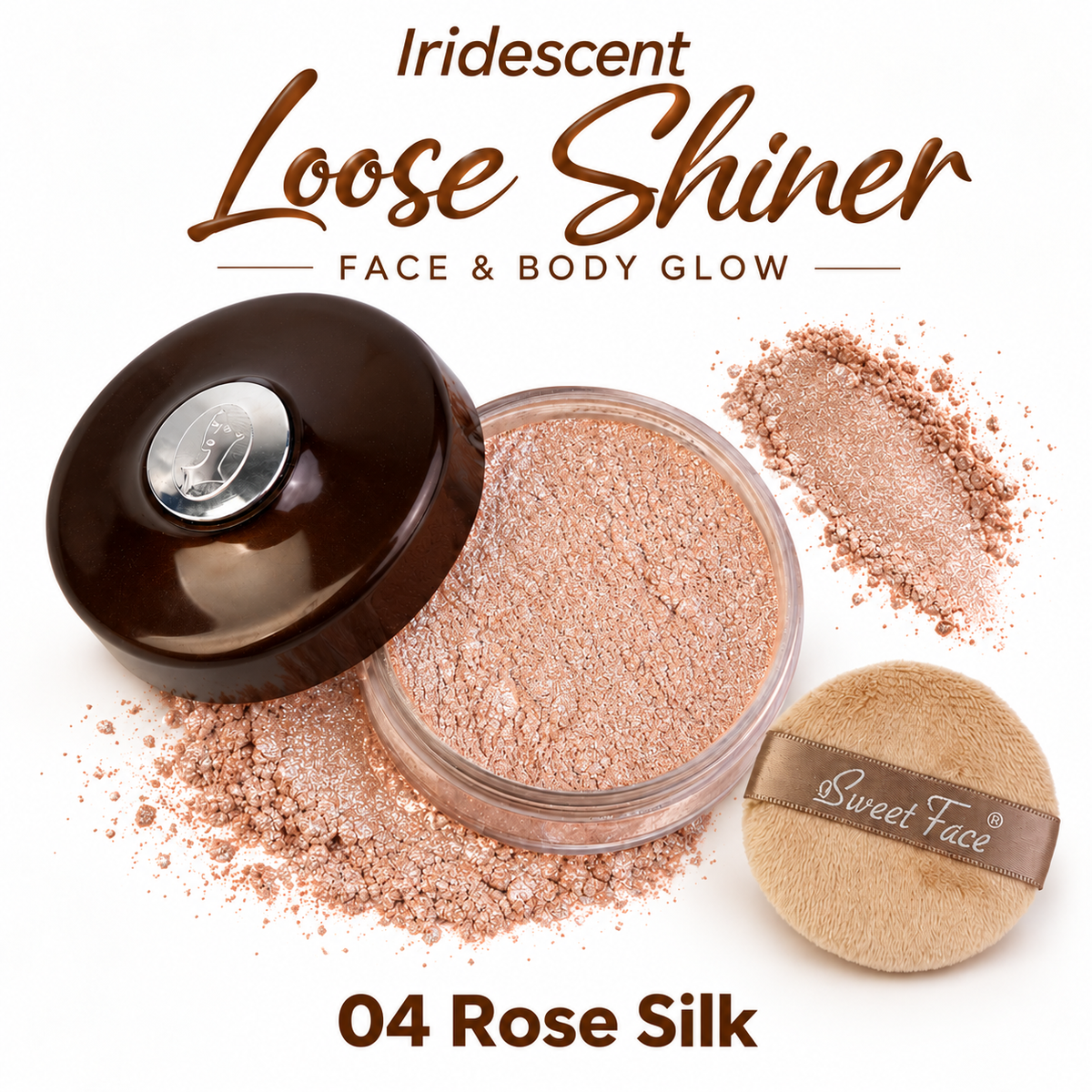 Sweetface Face & Body Glow Loose Shiner – 04 Rose Silk