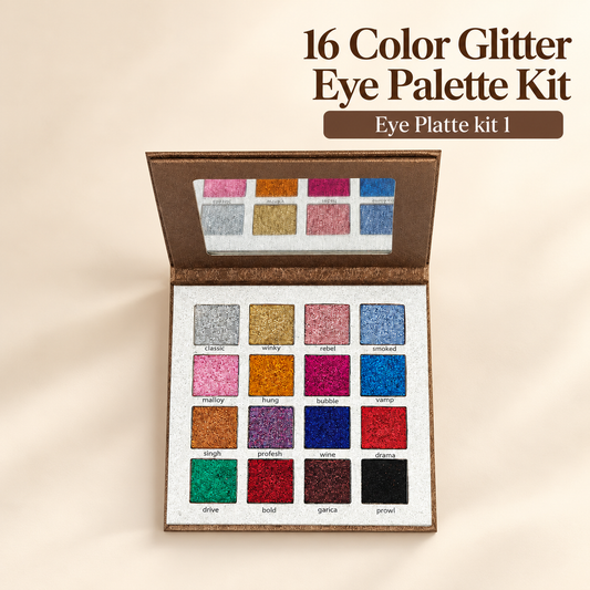 Sweetface 16 Color Glitter Eyeshadow Palette – Palette 1