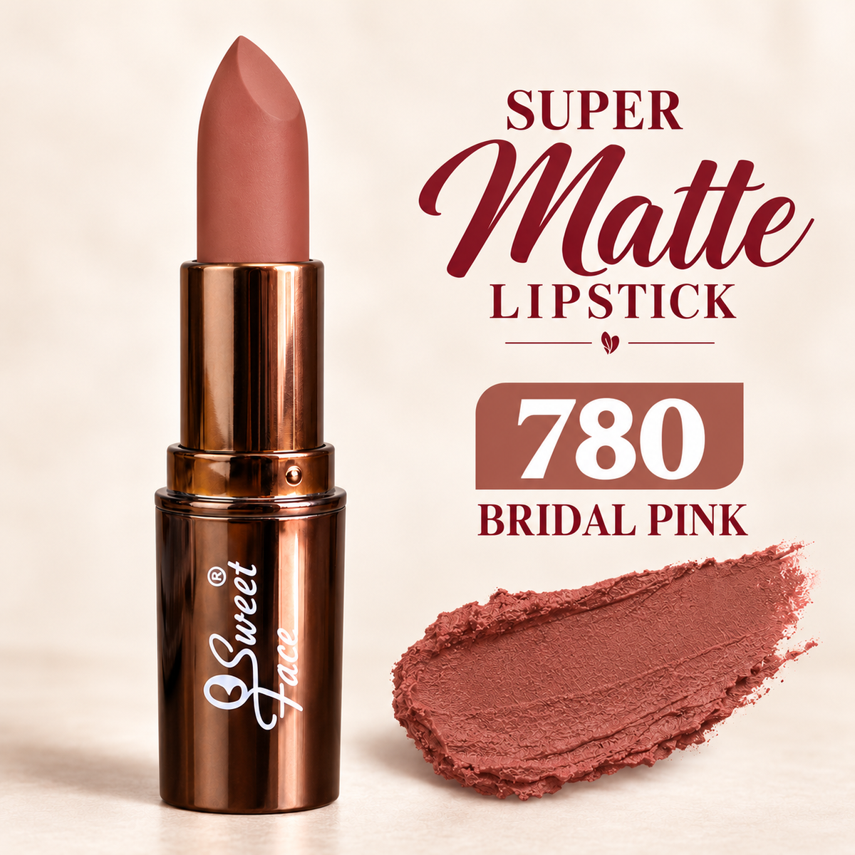 Sweetface Super Matte Lipstick – Shade 780