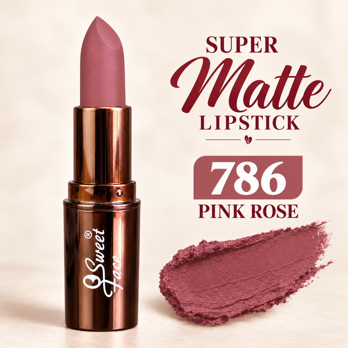 Sweetface Super Matte Lipstick – Shade 786