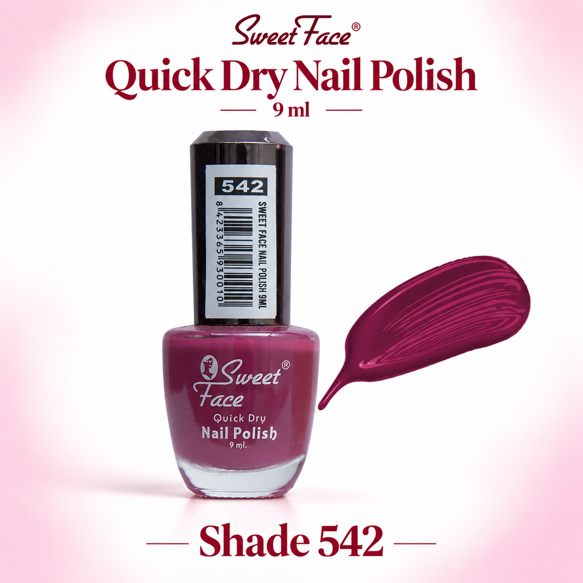 Sweetface Quick Dry Nail Polish 9ml – Shade 542