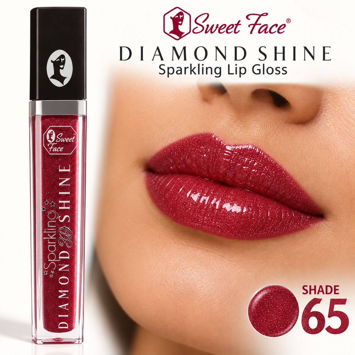 Sweetface Sparkling Diamond Shine Lip Gloss – Shade 65