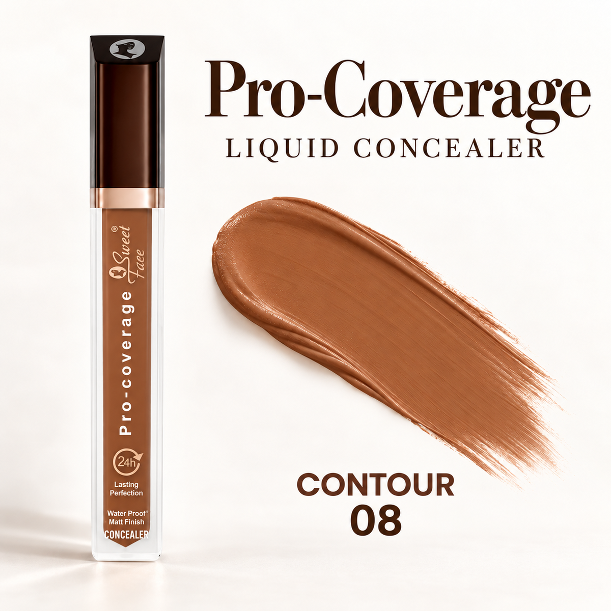 Sweetface Pro-Coverage Liquid Concealer – Contour 08