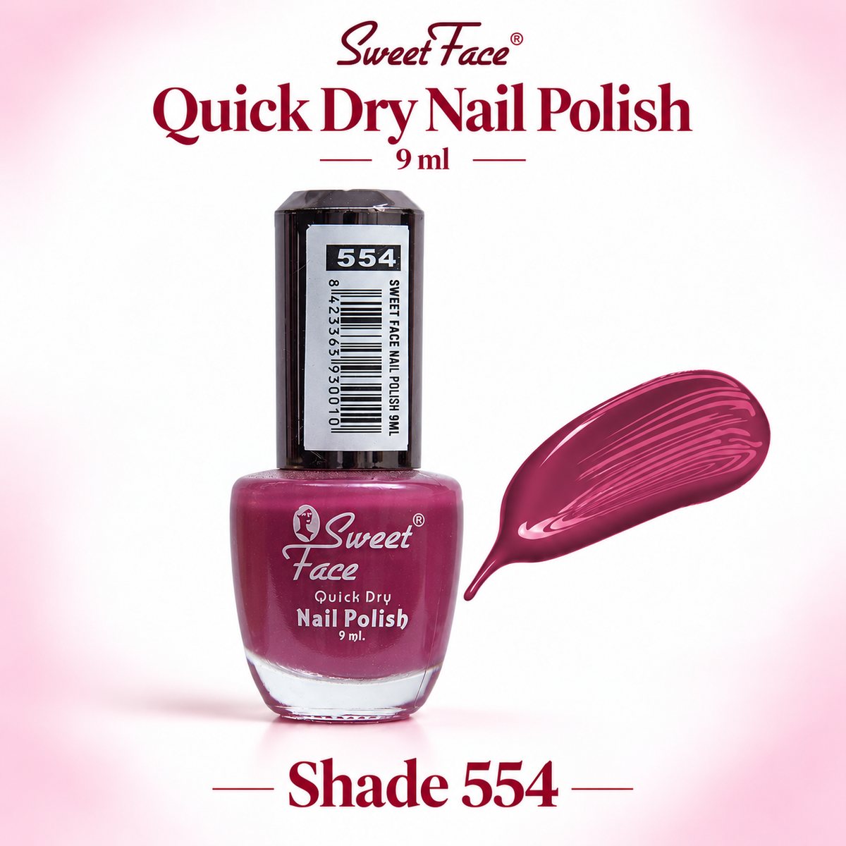 Sweetface Quick Dry Nail Polish 9ml – Shade 554
