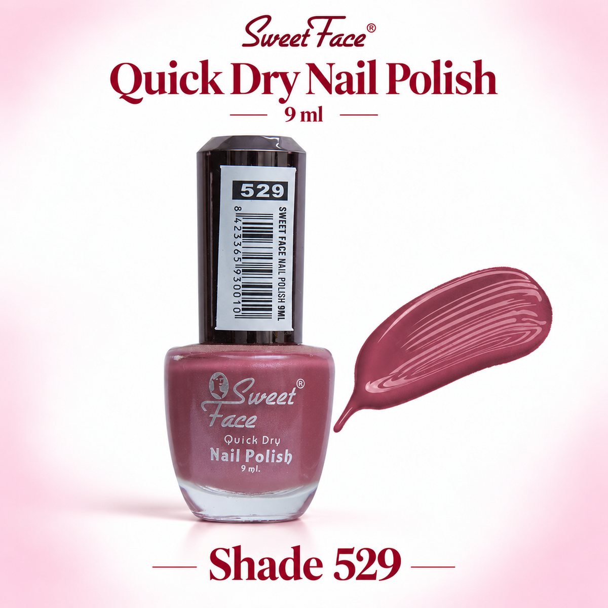 Sweetface Quick Dry Nail Polish 9ml – Shade 529