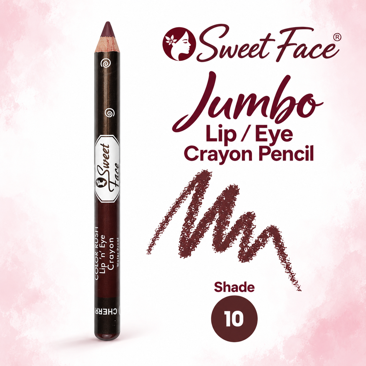 Sweetface Jumbo Lip/Eye Crayon Pencil – Shade 10