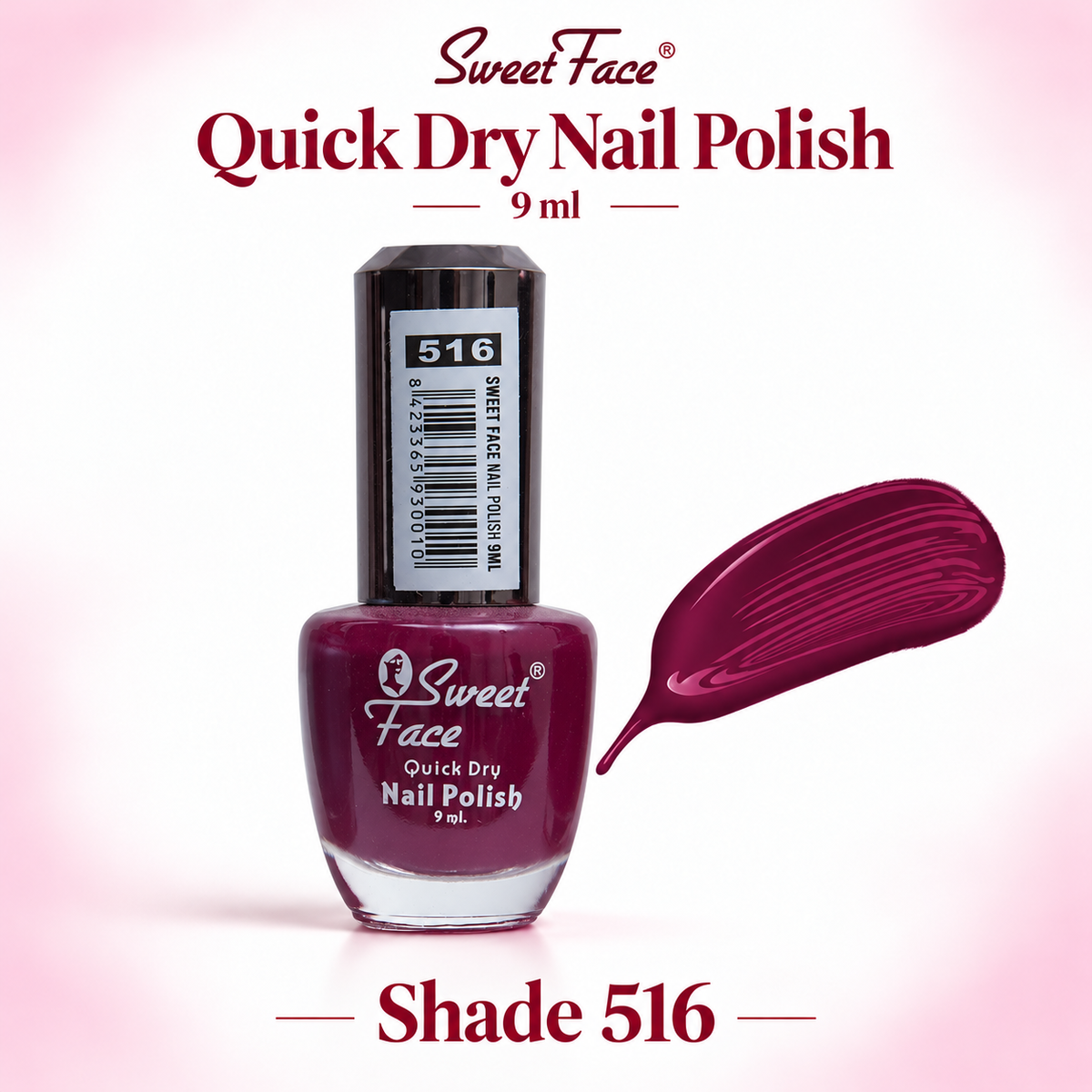Sweetface Quick Dry Nail Polish 9ml – Shade 516