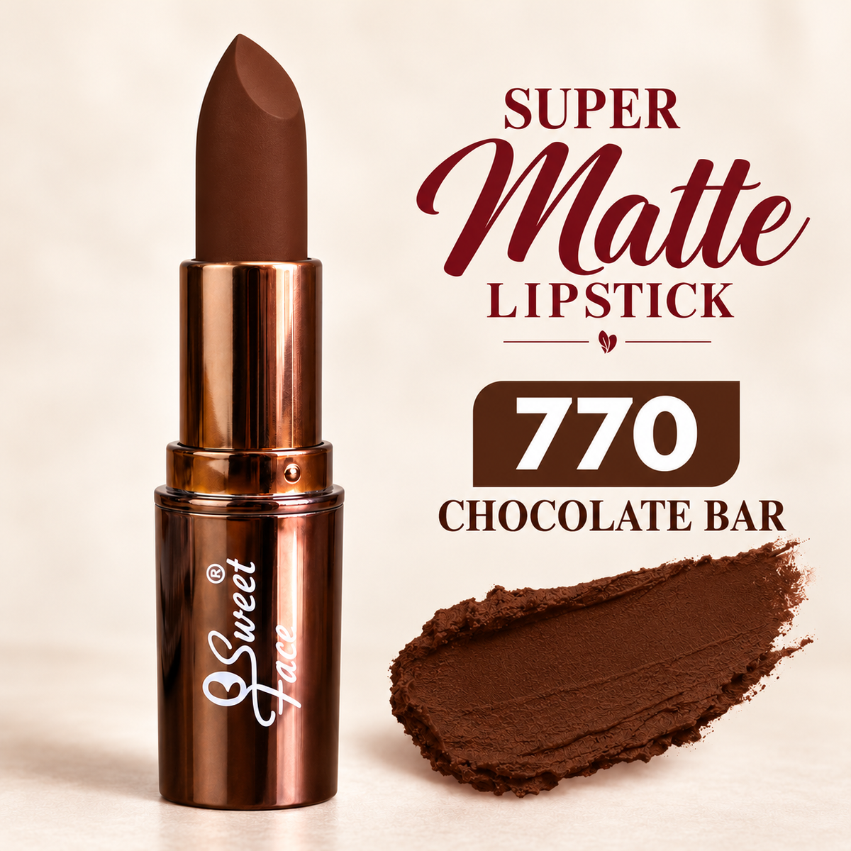 Sweetface Super Matte Lipstick – Shade 770