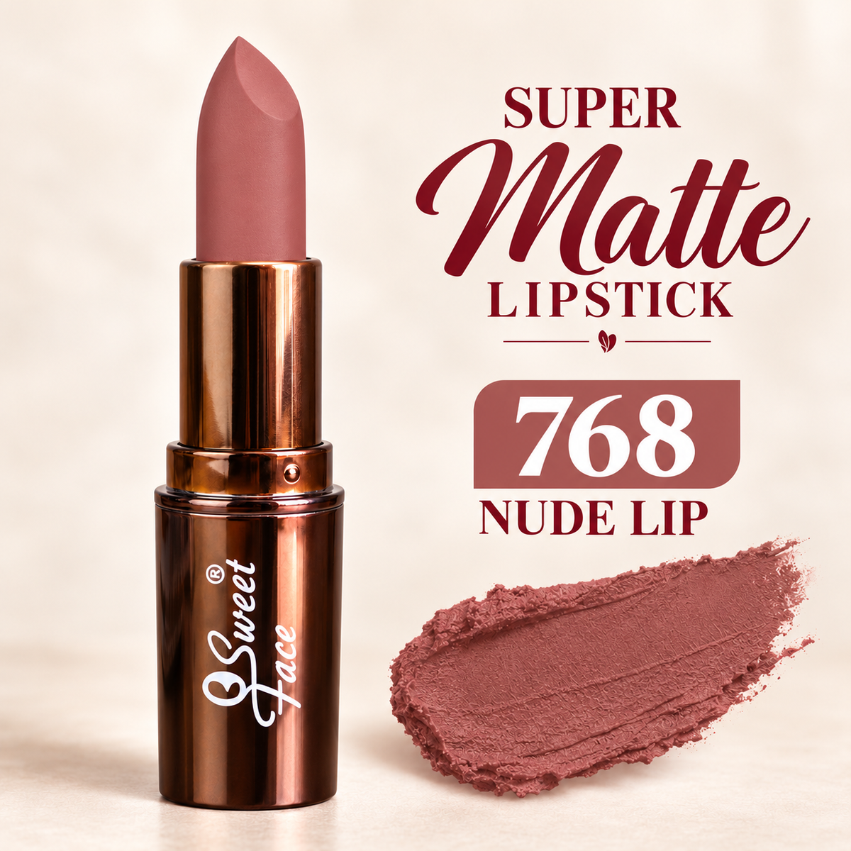 Sweetface Super Matte Lipstick – Shade 768