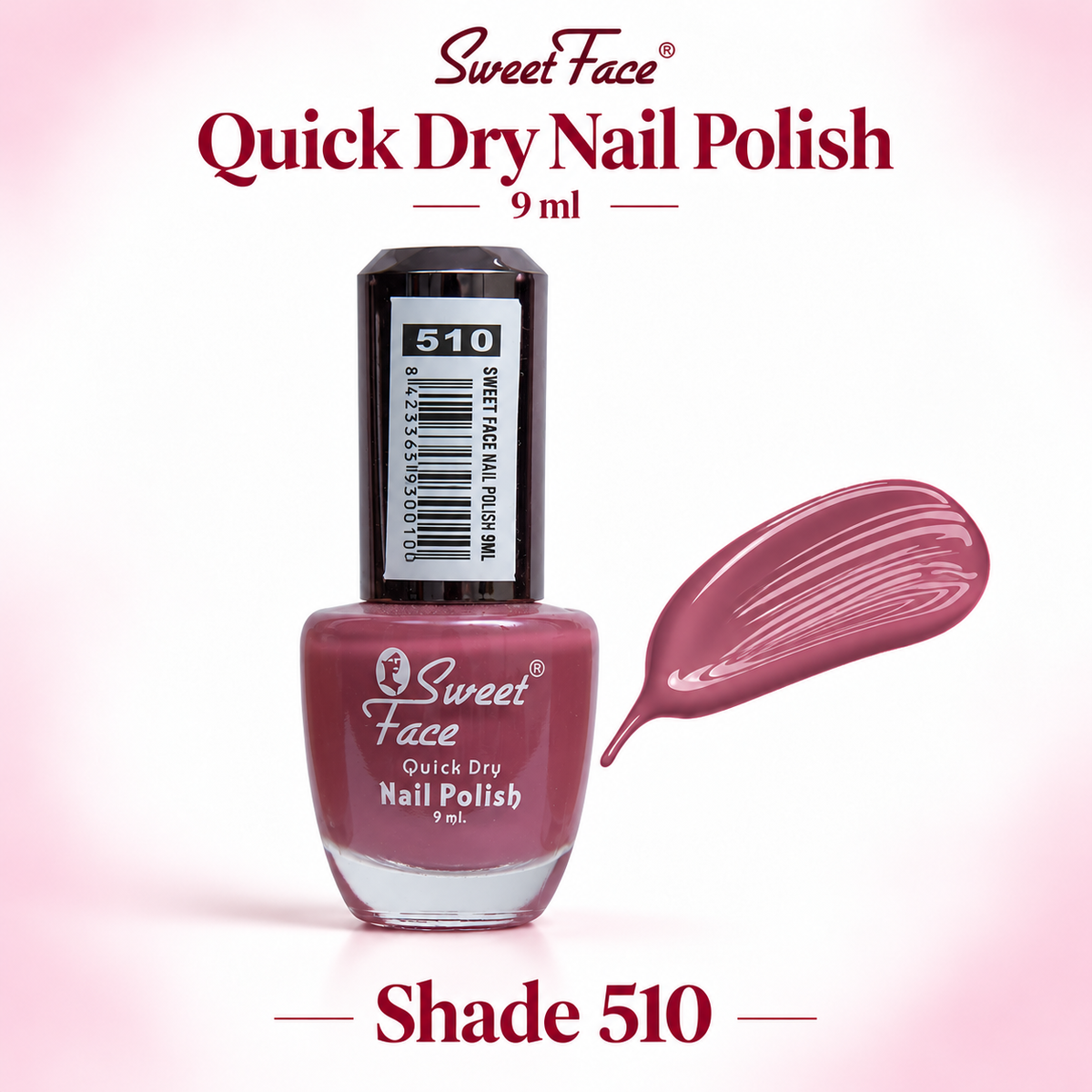 Sweetface Quick Dry Nail Polish 9ml – Shade 510