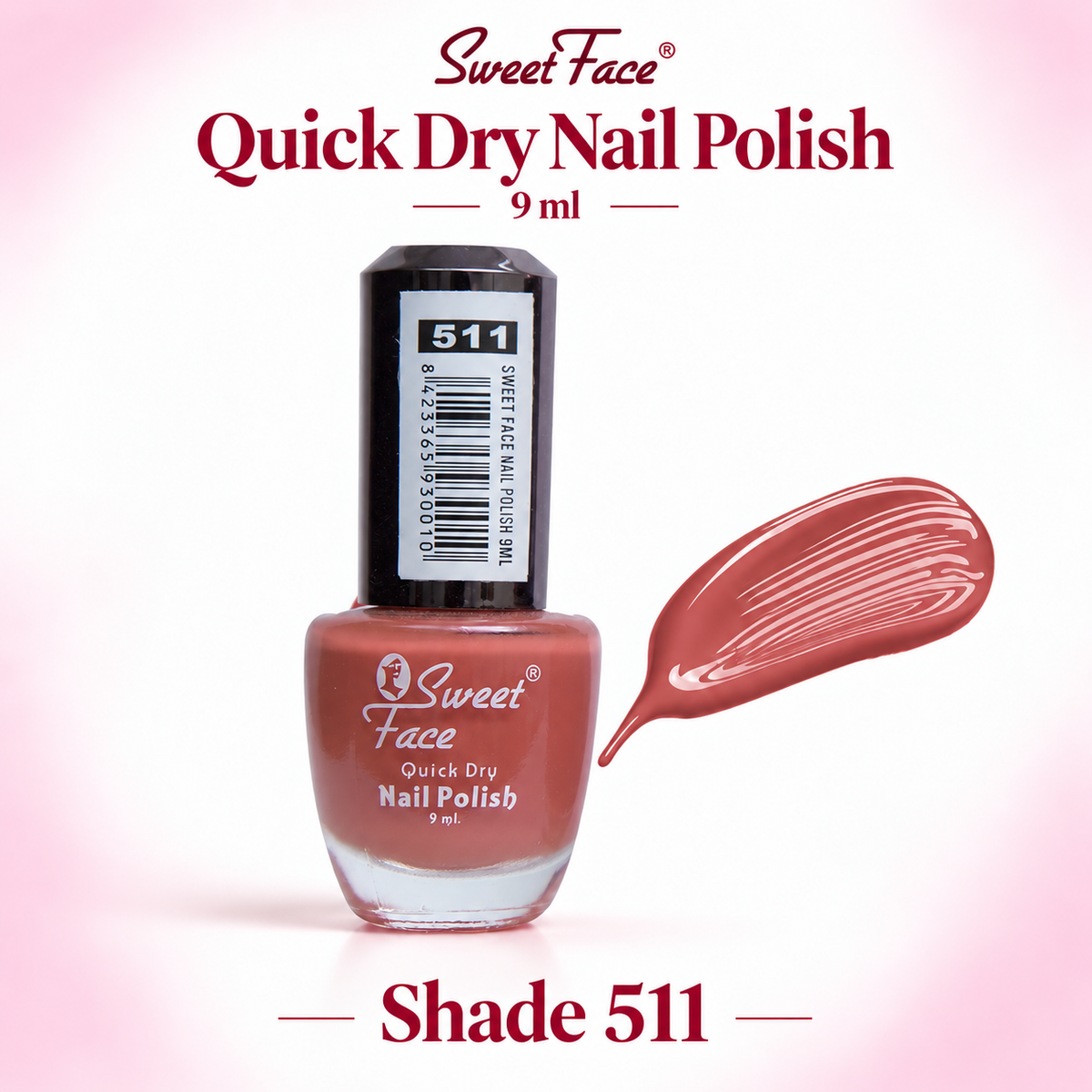 Sweetface Quick Dry Nail Polish 9ml – Shade 511