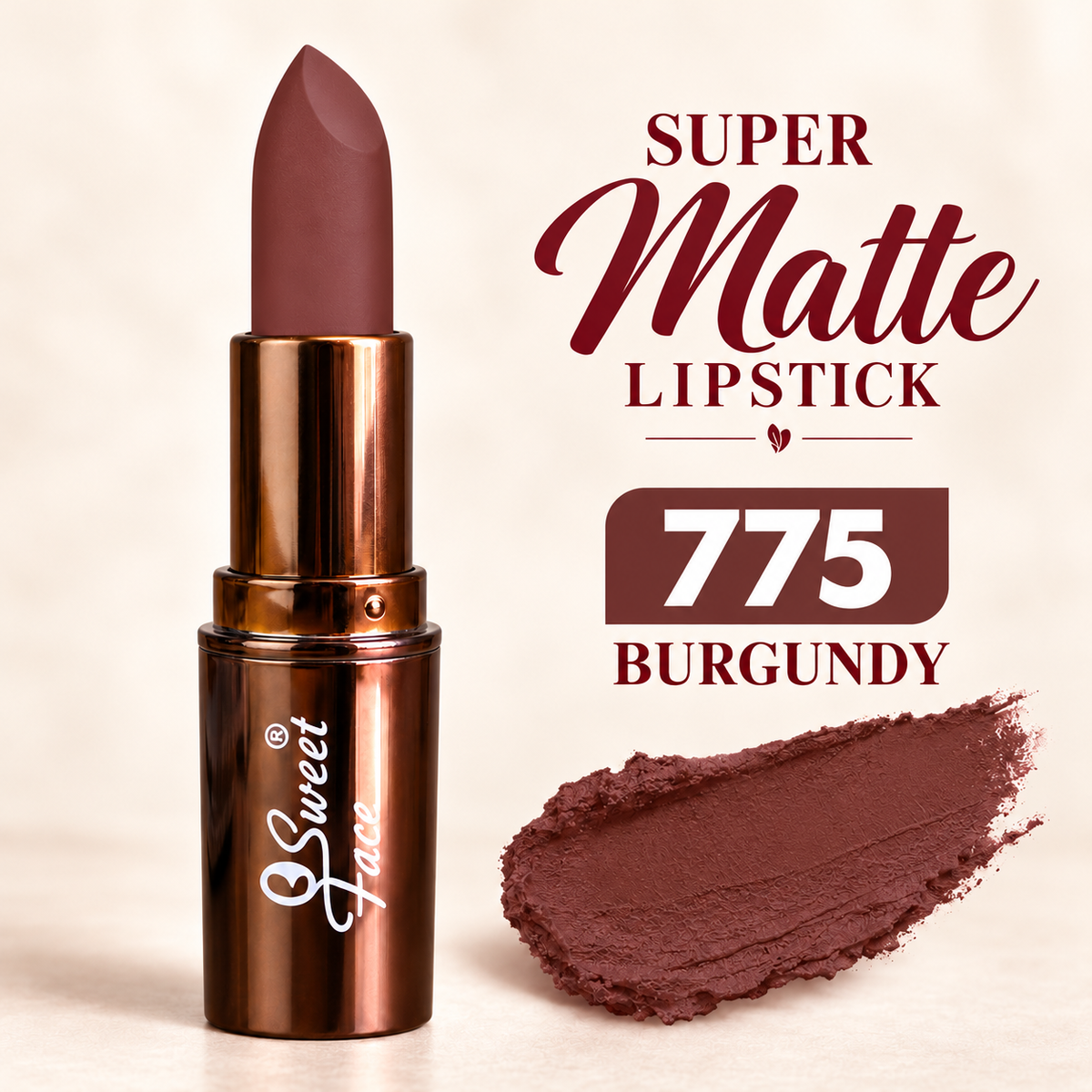 Sweetface Super Matte Lipstick – Shade 775