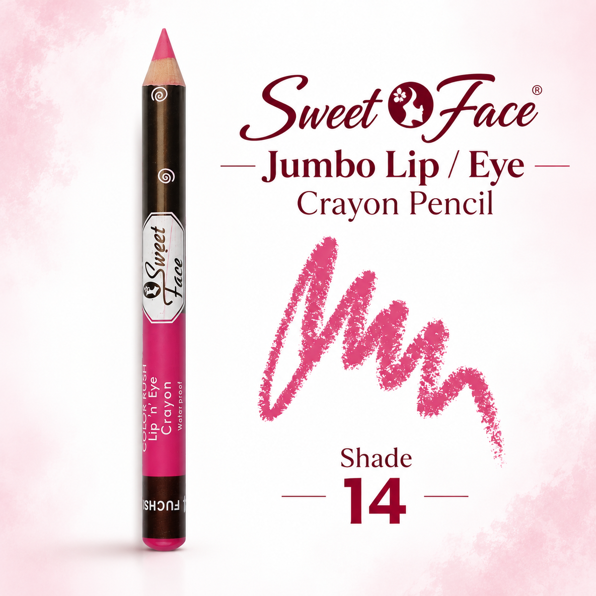 Sweetface Jumbo Lip/Eye Crayon Pencil – Shade 14