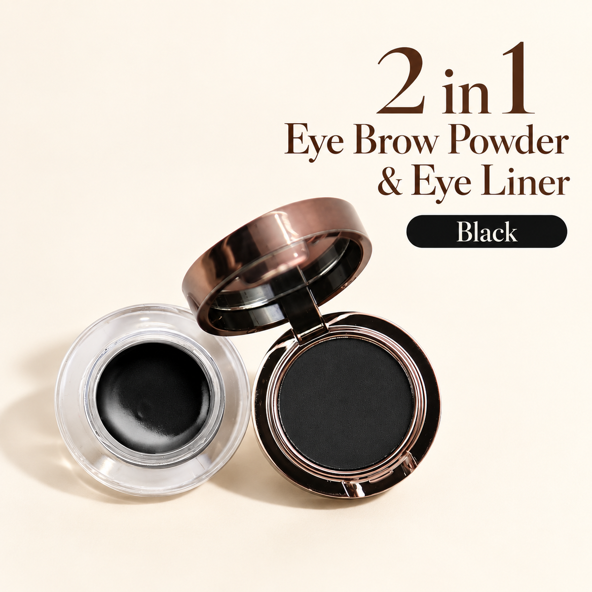 Sweetface 2 in 1 Eyebrow Powder & Eyeliner – Black