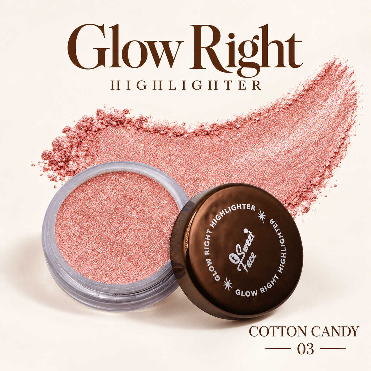 Sweetface Glow Right Highlighter – 03 Cotton Candy