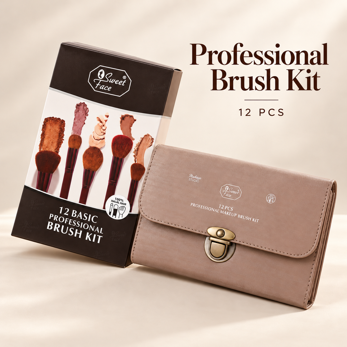 Sweetface Professional Brush Kit 12 Pcs