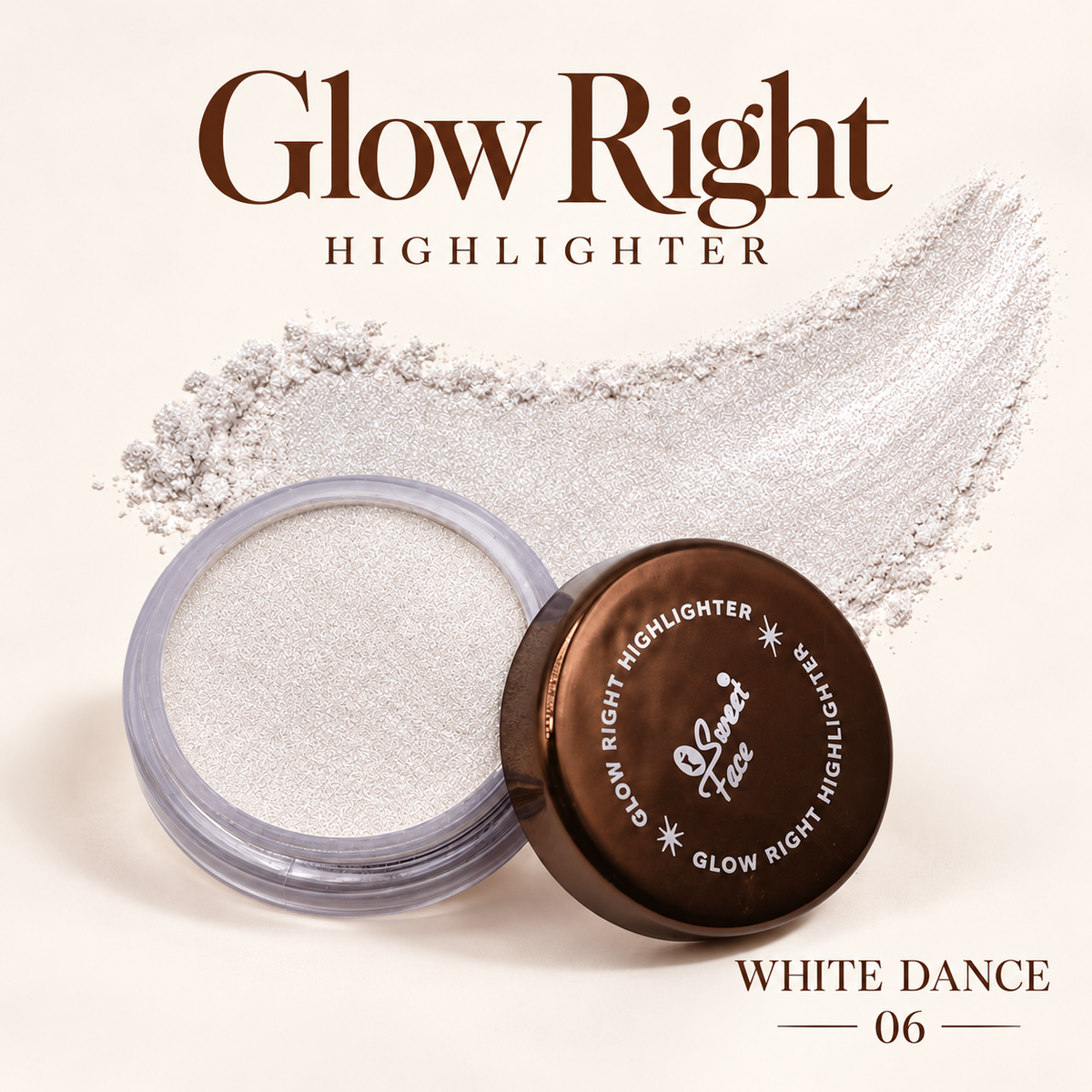 Sweetface Glow Right Highlighter – 06 White Dance