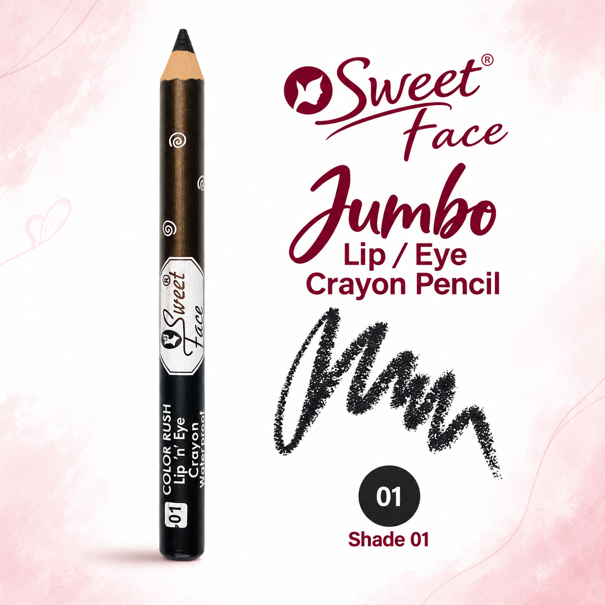 Sweetface Jumbo Lip/Eye Crayon Pencil – Shade 01