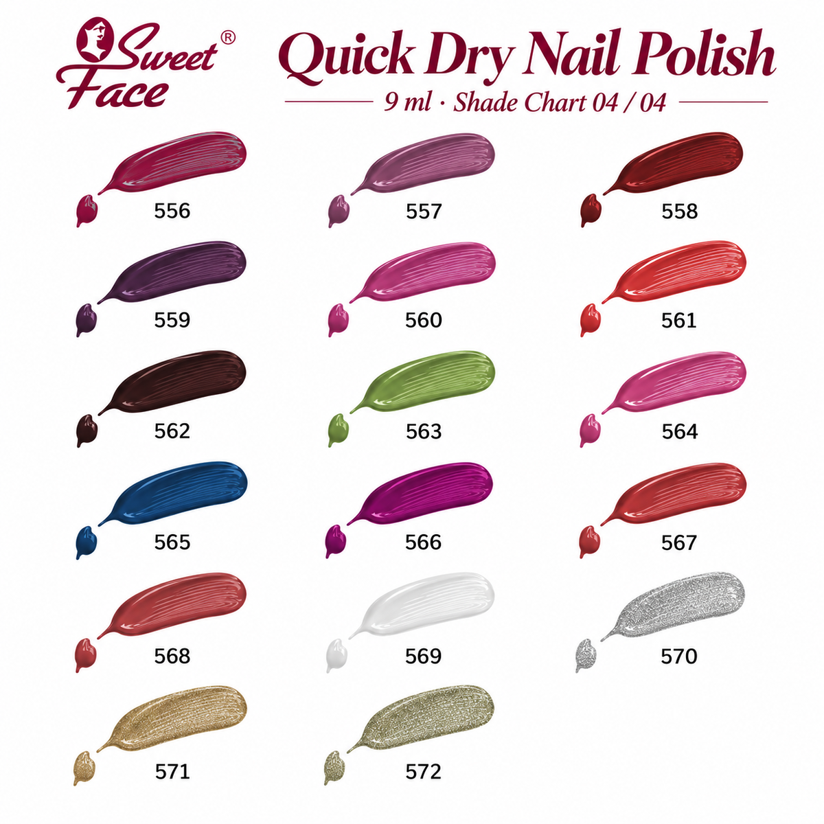 Sweetface Quick Dry Nail Polish 9ml