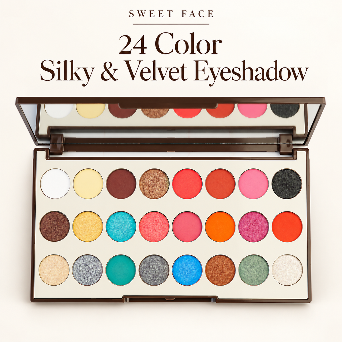 Sweetface 24 Color Silky & Velvet Eyeshadow Palette