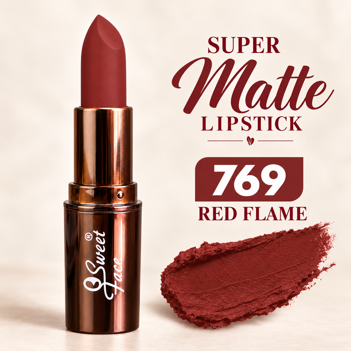 Sweetface Super Matte Lipstick – Shade 769