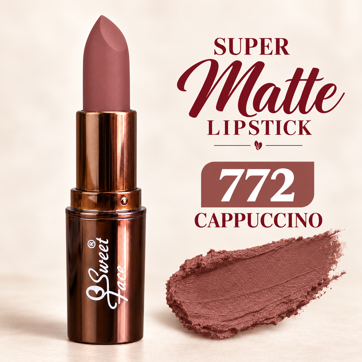 Sweetface Super Matte Lipstick – Shade 772