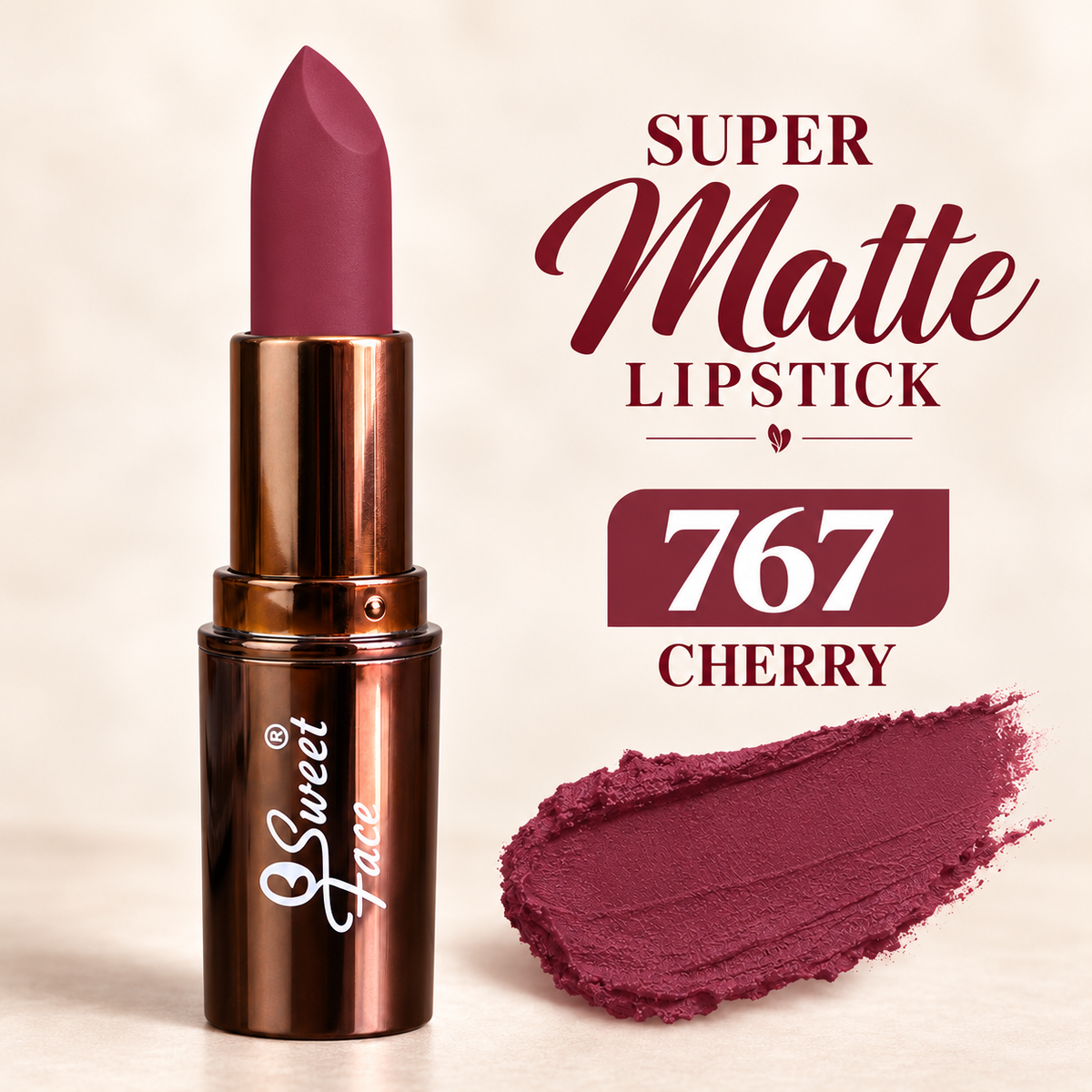 Sweetface Super Matte Lipstick – Shade 767