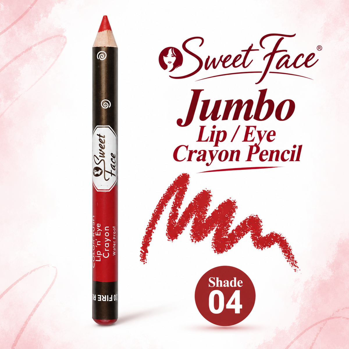 Sweetface Jumbo Lip/Eye Crayon Pencil – Shade 04