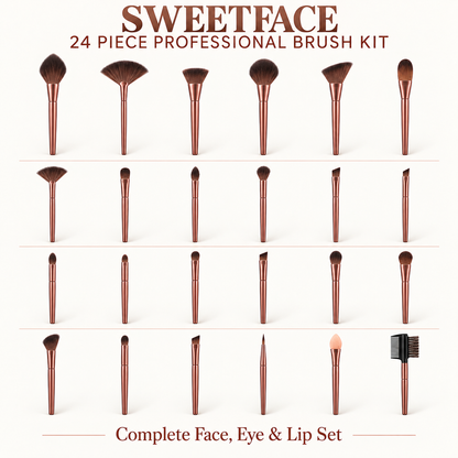 Sweetface 24 Pcs Luxury Professional Brush Kit
