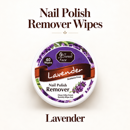 Sweetface Nail Polish Remover Wipes – Lavender