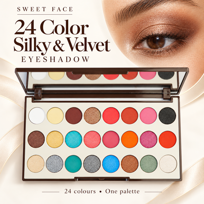 Sweetface 24 Color Silky & Velvet Eyeshadow Palette