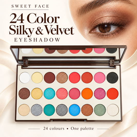 Sweetface 24 Color Silky & Velvet Eyeshadow Palette