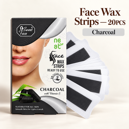 Sweetface Face Wax Strips 20 Pcs – Charcoal