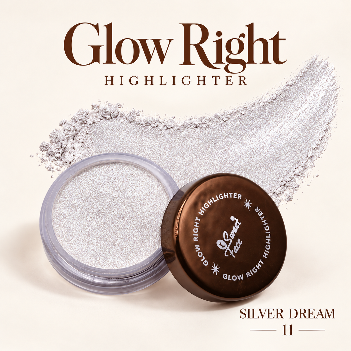 Sweetface Glow Right Highlighter – 11 Silver Dream