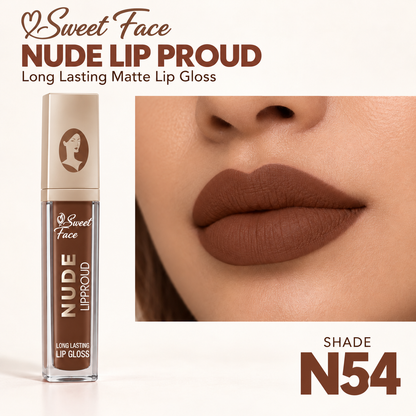 Sweetface Nude Long Lasting Matte Lip Gloss – Shade 54