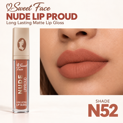 Sweetface Nude Long Lasting Matte Lip Gloss – Shade 52
