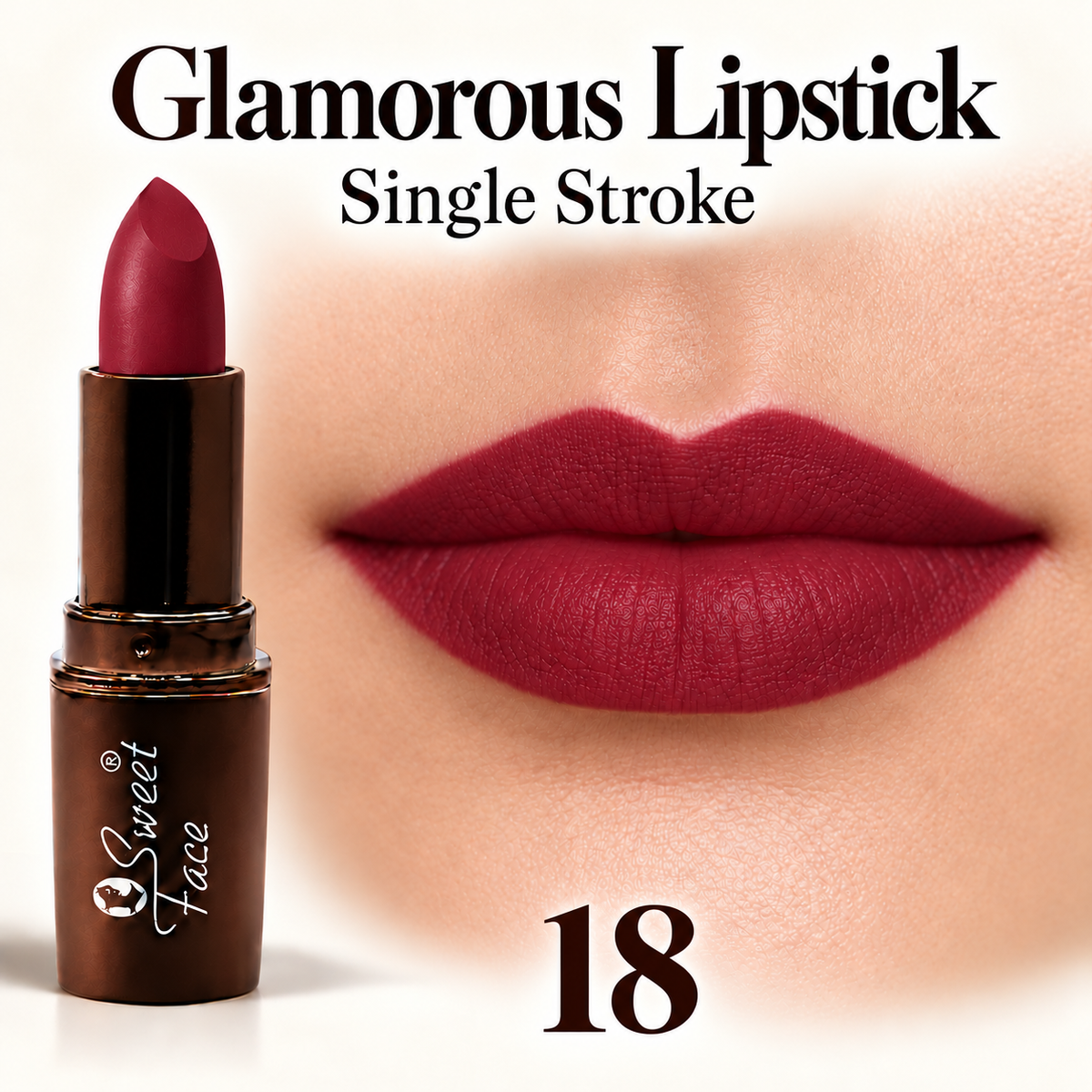 Sweetface Glamorous Lipstick – Shade 18