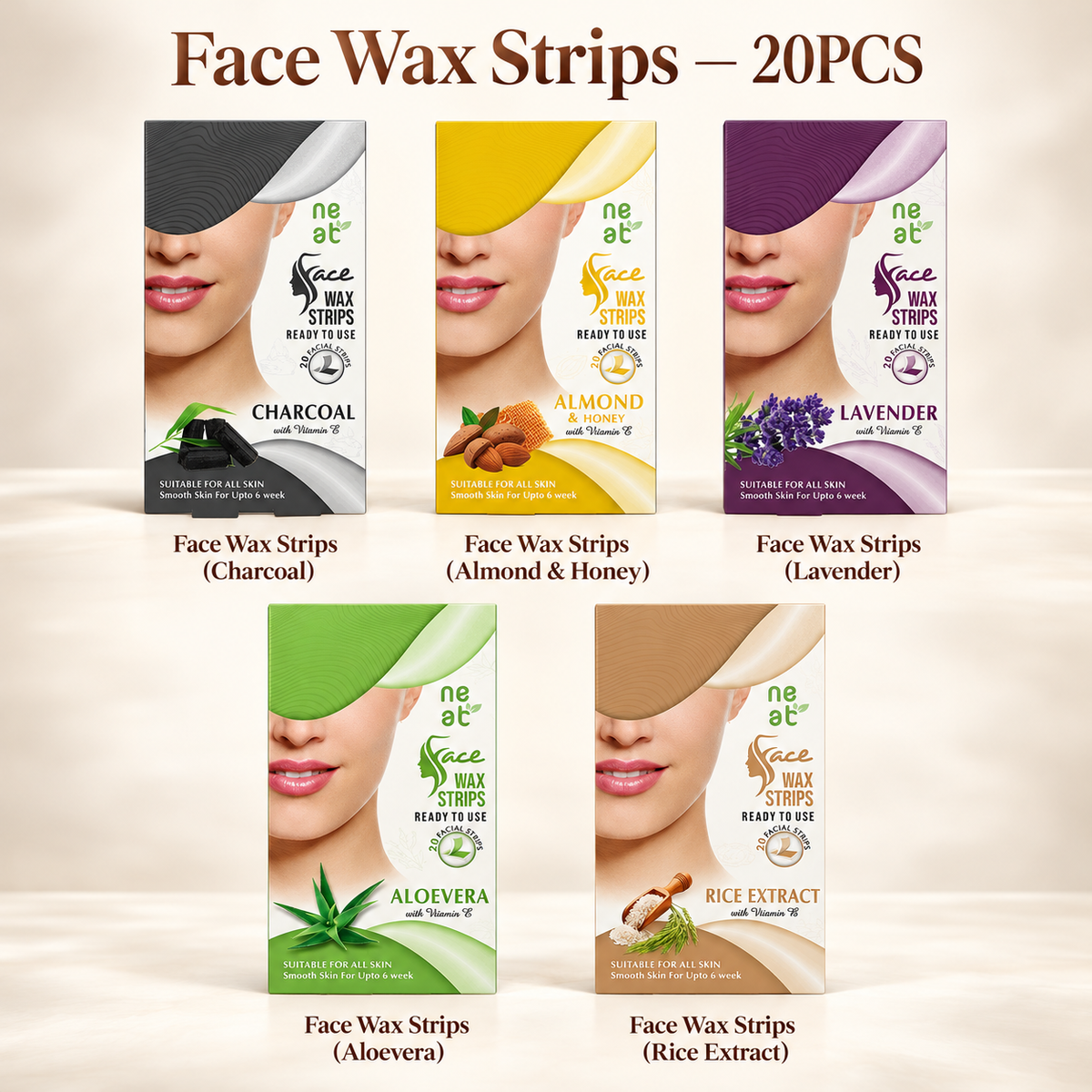 Sweetface Face Wax Strips 20 Pcs