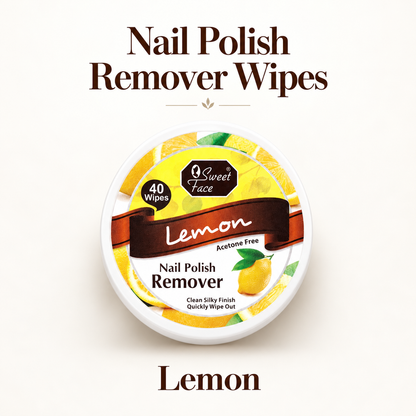 Sweetface Nail Polish Remover Wipes – Lemon