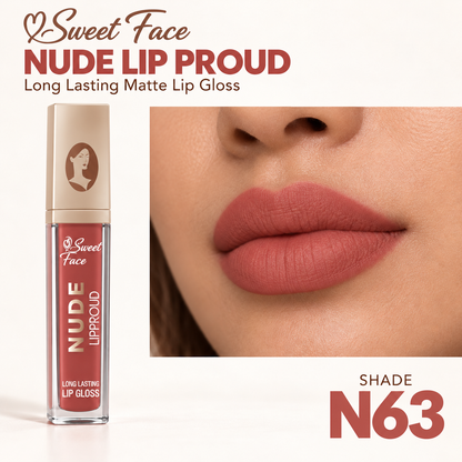 Sweetface Nude Long Lasting Matte Lip Gloss – Shade 63