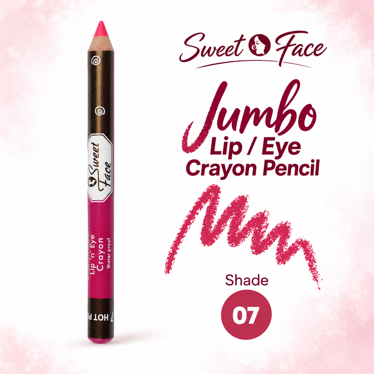 Sweetface Jumbo Lip/Eye Crayon Pencil – Shade 07
