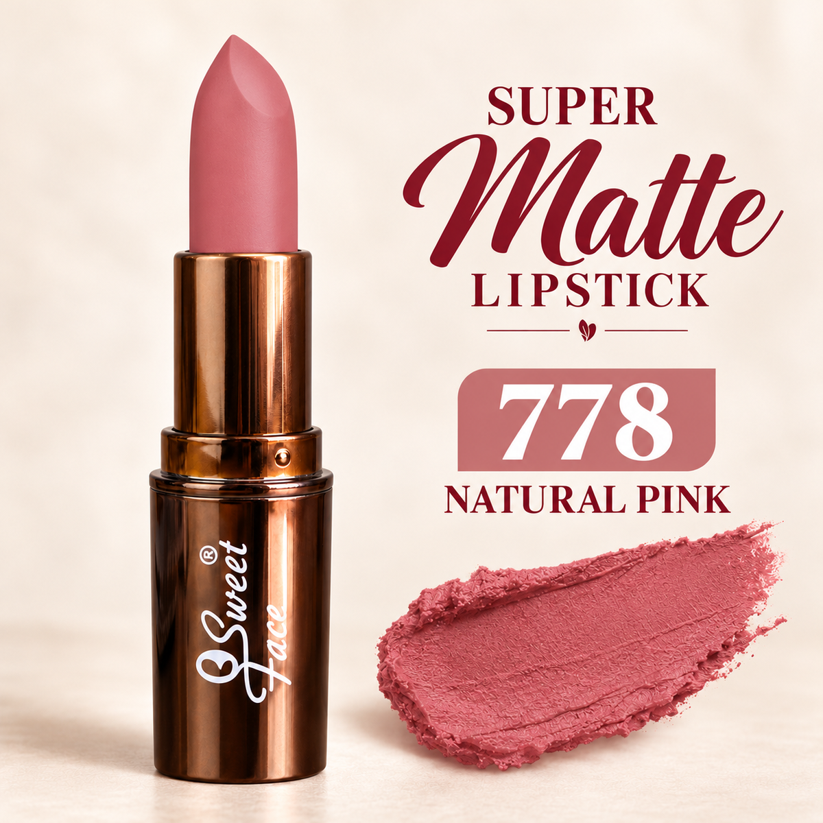 Sweetface Super Matte Lipstick – Shade 778